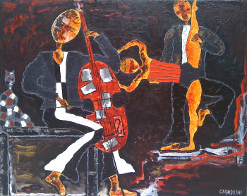 Named contemporary work « Le chat du violoncelliste », Made by WALTER CIANDRINI