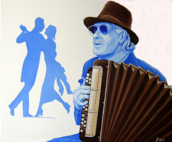Named contemporary work « L'accordéoniste », Made by PHILIPPE PIANA