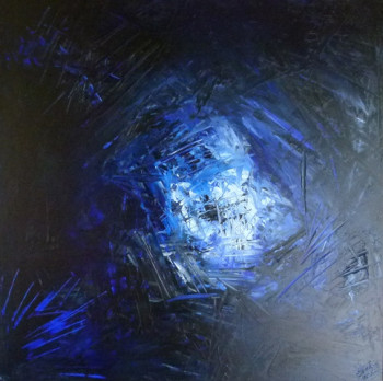 Named contemporary work « Abysse », Made by ARTISTE PEINTRE ABSTRAIT EVA LEA ELODIE ZANCHI