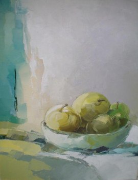 Named contemporary work « Coupe de fruits », Made by GISELE CECCARELLI