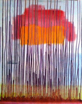 Named contemporary work « Rainny Cloud », Made by DAVID2NO