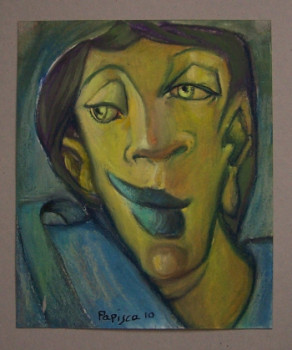 Named contemporary work « Sorriso giallo », Made by PAPISCA