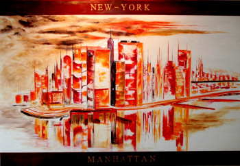 Named contemporary work « MANHATTAN I », Made by ETIENNE FOURCY