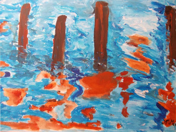 Named contemporary work « Water Harbor », Made by MARIANA