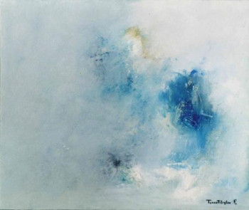 Contemporary work named « L'eau bleuit, le ciel se rétrécit », Created by TCHARTILOGLOU FRANCOISE