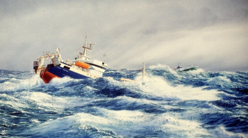 Named contemporary work « Marine IV : Force 10 », Made by HERVé RICHARD