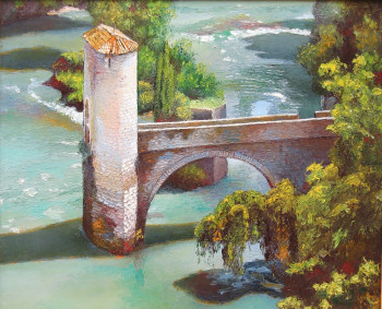 Contemporary work named « Pont médiéval », Created by MARCEL DUMAS