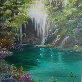 Named contemporary work « The secret waterfall », Made by KRYSTEL