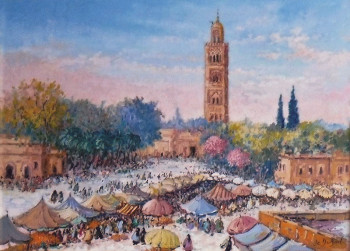 Named contemporary work « Marrakech », Made by JEAN-CLAUDE DUBOIL