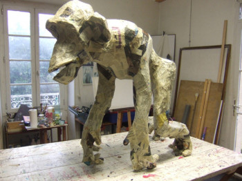 Named contemporary work « singe 2 », Made by JEAN-CHARLES BELLIARD