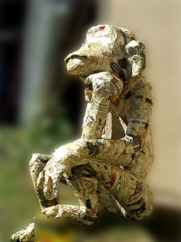 Named contemporary work « singe 3 », Made by JEAN-CHARLES BELLIARD