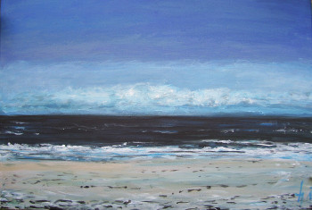 Named contemporary work « La plage, Bretagne », Made by NADIA VIGUIER