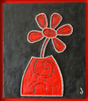 Named contemporary work « Rouge », Made by CEHAIME