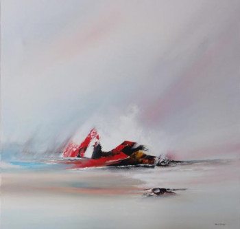 Named contemporary work « Les Roches rouges-2011 », Made by GéRARD DE COURCY