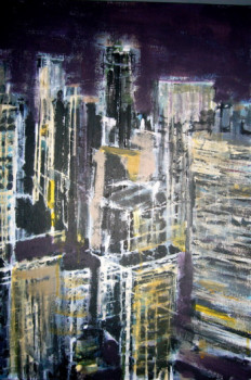 Named contemporary work « Purple rain in NYC », Made by CHRISTIAN MENARD