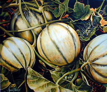 Named contemporary work « Les melons », Made by BANGIL BOULAIN