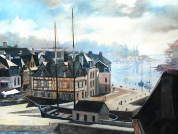 Named contemporary work « Le port de St Goustan », Made by HENRI DUROSELLE