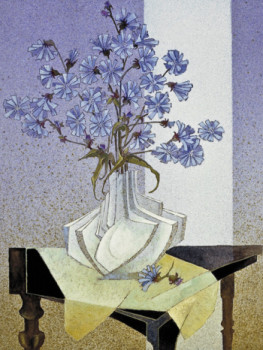 Named contemporary work « Bouquet de chicorée sauvage », Made by JEAN CLAUDE MAUREL