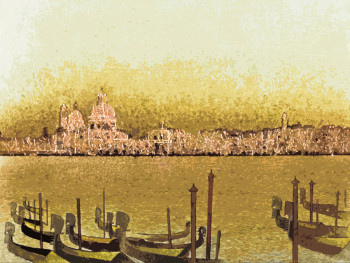 Named contemporary work « Venise - San Giorgio », Made by JEAN CLAUDE MAUREL