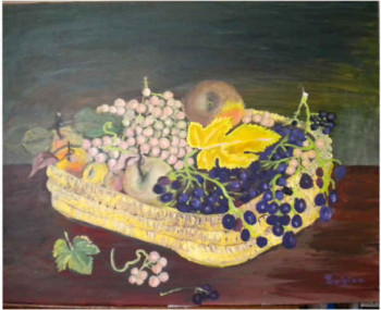 Named contemporary work « Corbeille de Fruits », Made by LUIGINA