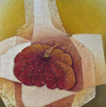 Named contemporary work « Le potiron rouge », Made by JEAN CLAUDE MAUREL