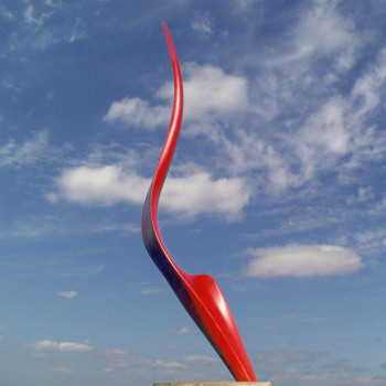 Named contemporary work « Courant d' Air - Sculpture Bronze », Made by STRILL JOëL SCULPTEUR, SCULPTURE BRONZE ET FORMATION