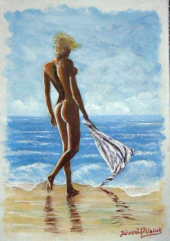 Named contemporary work « plage de wanda », Made by EDWARD