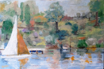 Named contemporary work « Bords de Marne », Made by GUILLOU