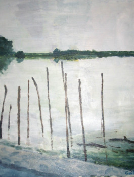 Contemporary work named « Bord d'Adour », Created by GUILLOU