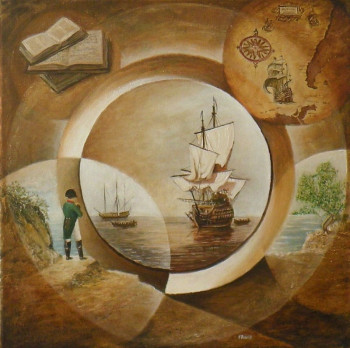 Named contemporary work « Le temps des Explorations », Made by FRANK GODILLE