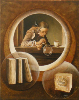 Named contemporary work « Une thèse sur le savon avec Chardin », Made by FRANK GODILLE