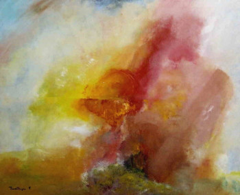 Contemporary work named « Vapeurs colorées », Created by TCHARTILOGLOU FRANCOISE