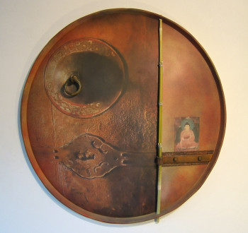 Named contemporary work « Porte Gompa », Made by CLAUDINE BORSOTTI