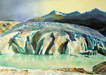 Named contemporary work « Glacier du rhône », Made by DARNAL