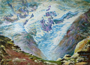 Named contemporary work « glacier des Bossons », Made by DARNAL