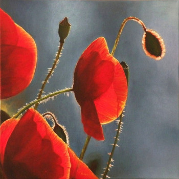 Named contemporary work « L'Eveil des coquelicots », Made by FRANK GODILLE