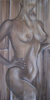 Named contemporary work « SENSUALITE », Made by CHANTALOUPEINTURE