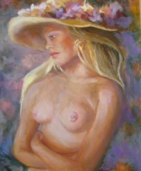 Named contemporary work « Jeune Fille sous le chapeau », Made by FRAGAL