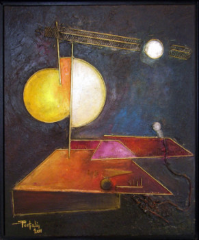 Named contemporary work « son et lumière », Made by JANPOL PORTALIS