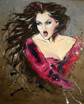 Named contemporary work « Indomptable Diva », Made by SYLVIANE BERNARDINI