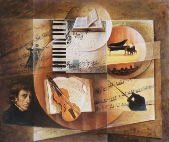 Named contemporary work « Contrepoint Mélodique de Chopin », Made by FRANK GODILLE