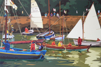 Named contemporary work « La fête au port », Made by DANIELL