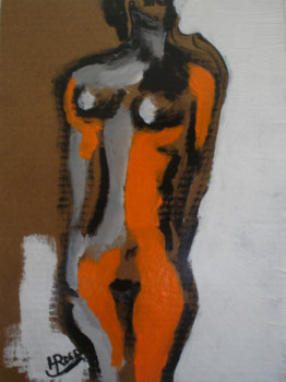 Named contemporary work « Nu Orange », Made by HERVé ROCA