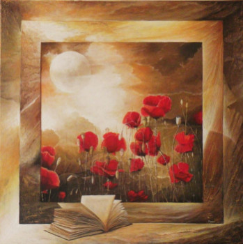Named contemporary work « Légende de Coquelicots », Made by FRANK GODILLE