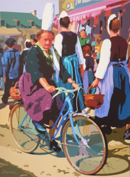 Named contemporary work « Promenade en vélo », Made by DANIELL