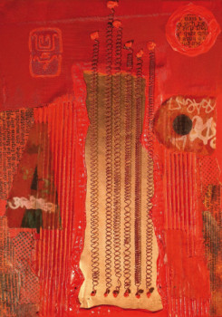 Named contemporary work « Rouge de chine », Made by FRED BINET