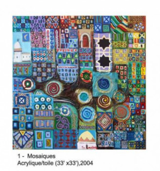 Named contemporary work « Mosaiques », Made by M'HAMED SACIM