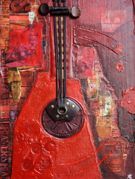 Named contemporary work « mandoline rouge », Made by FRED BINET