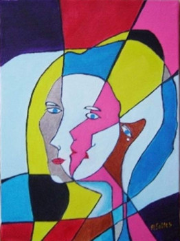 Named contemporary work « multi faces », Made by ANDRé SELLES