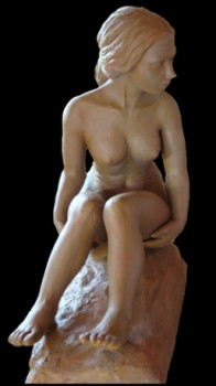 Named contemporary work « Femme assise au chignon  », Made by PIERG